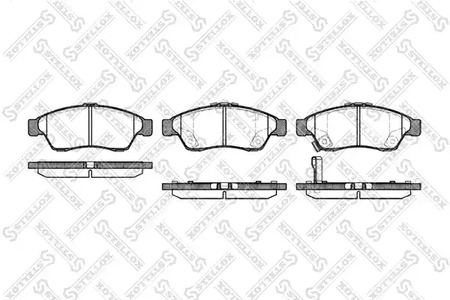 Комплект тормозных колодок дискового тормоза STELLOX 886 001B-SX